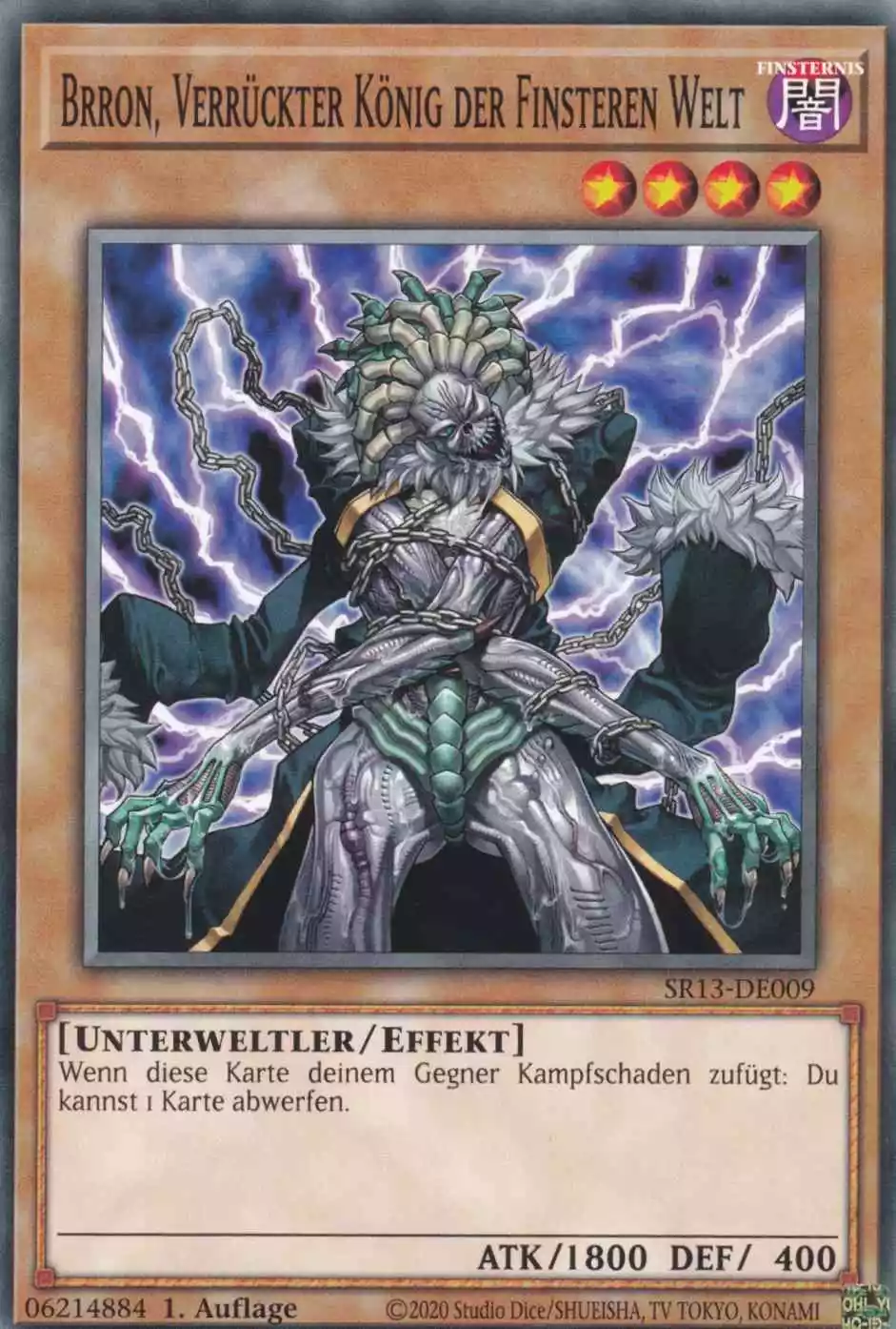 Brron, Verrückter König der Finsteren Welt SR13-DE009 ist in Common Yu-Gi-Oh Karte aus Dark World 1.Auflage