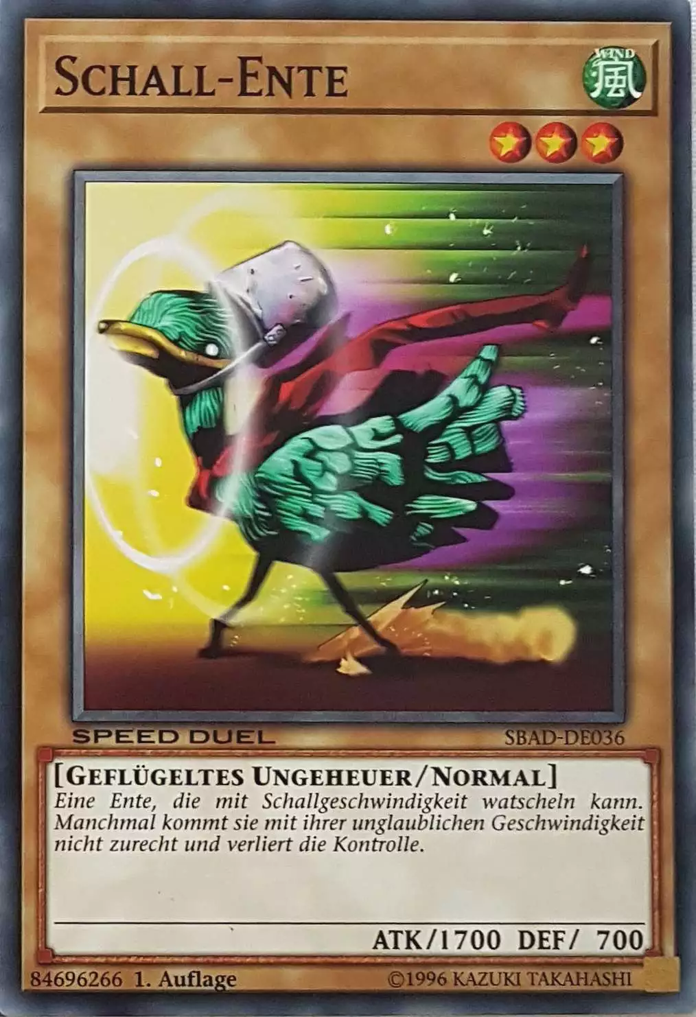 Schall-Ente SBAD-DE036 ist in Common Yu-Gi-Oh Karte aus Speed Duel Attack from the Deep 1. Auflage