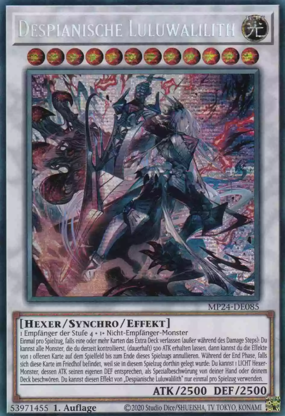 Despianische Luluwalilith MP24-DE085 ist in Prismatic Secret Rare Yu-Gi-Oh Karte aus 25th Anniversary Tin Dueling Mirrors 1.Auflage