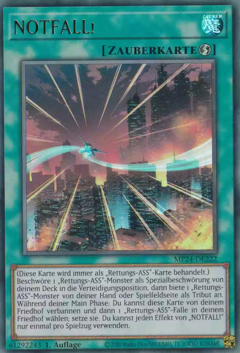 NOTFALL! MP24-DE222 ist in Ultra Rare Yu-Gi-Oh Karte aus 25th Anniversary Tin Dueling Mirrors 1.Auflage