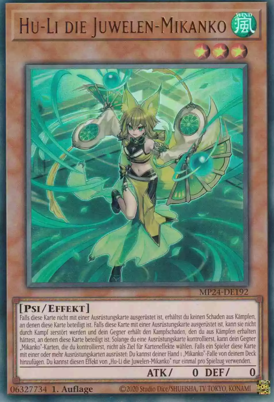 Hu-Li die Juwelen-Mikanko Ultra Rare MP24-DE192 Yugioh Karte Hu-Li die Juwelen-Mikanko MP24-DE192 ist in Ultra Rare Yu-Gi-Oh Karte aus 25th Anniversary Tin Dueling Mirrors 1.Auflage