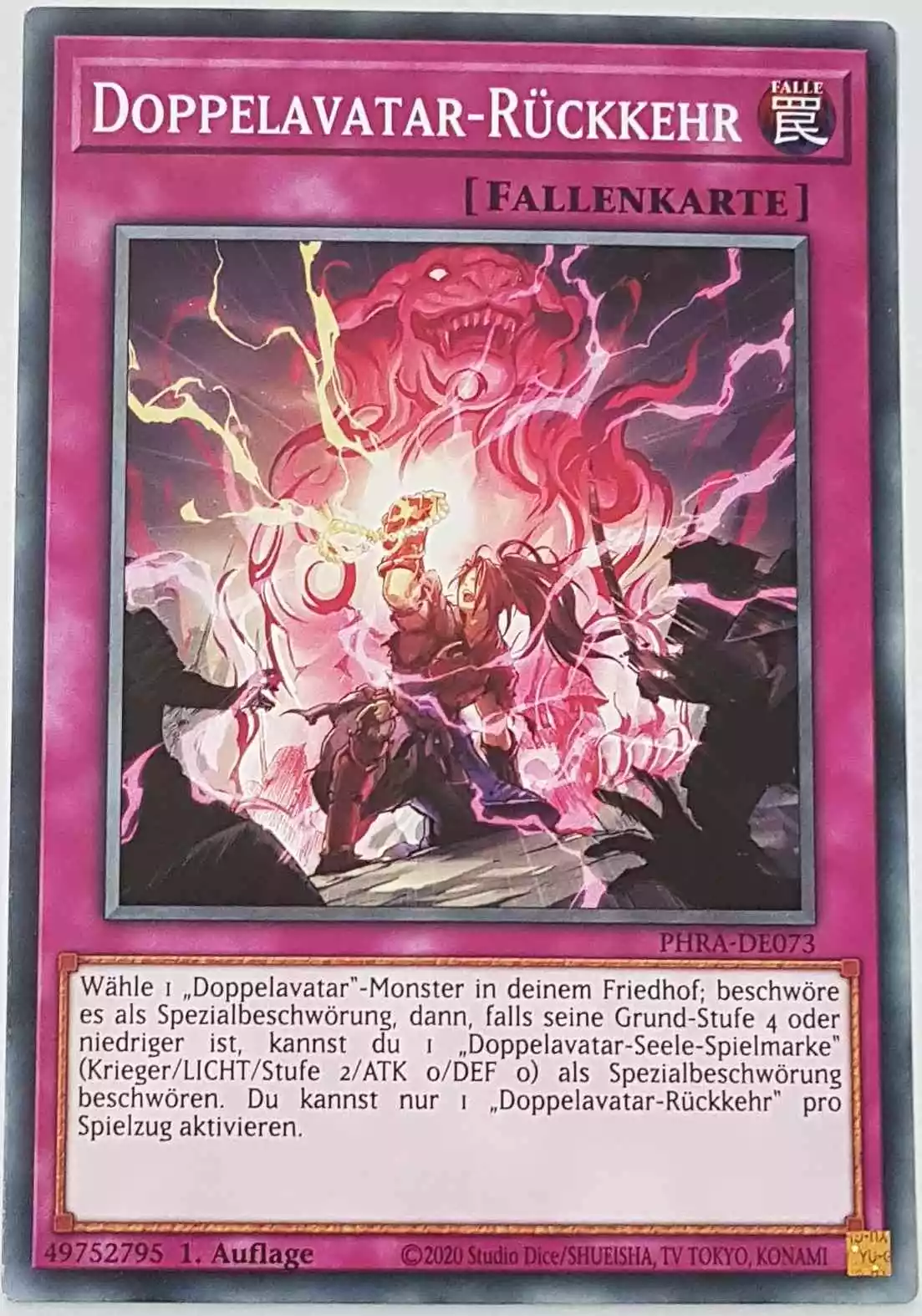 Doppelavatar-Rückkehr PHRA-DE073 ist in Common Yu-Gi-Oh Karte aus Phantom Rage 1. Auflage