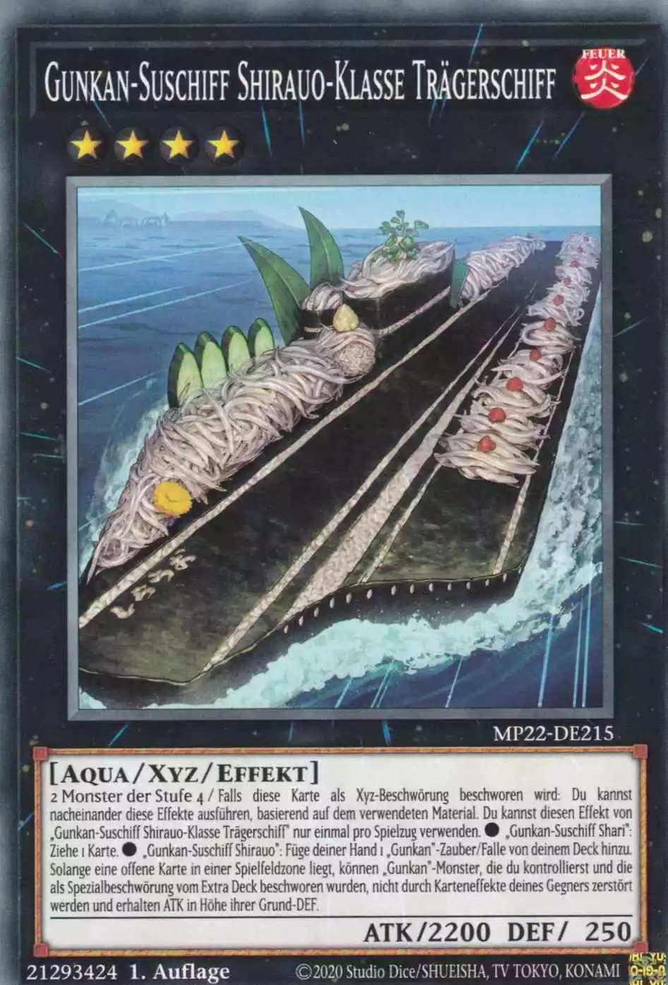 Gunkan-Suschiff Shirauo-Klasse Trägerschiff MP22-DE215 ist in Common Yu-Gi-Oh Karte aus Tin of the Pharaoh’s Gods 1.Auflage
