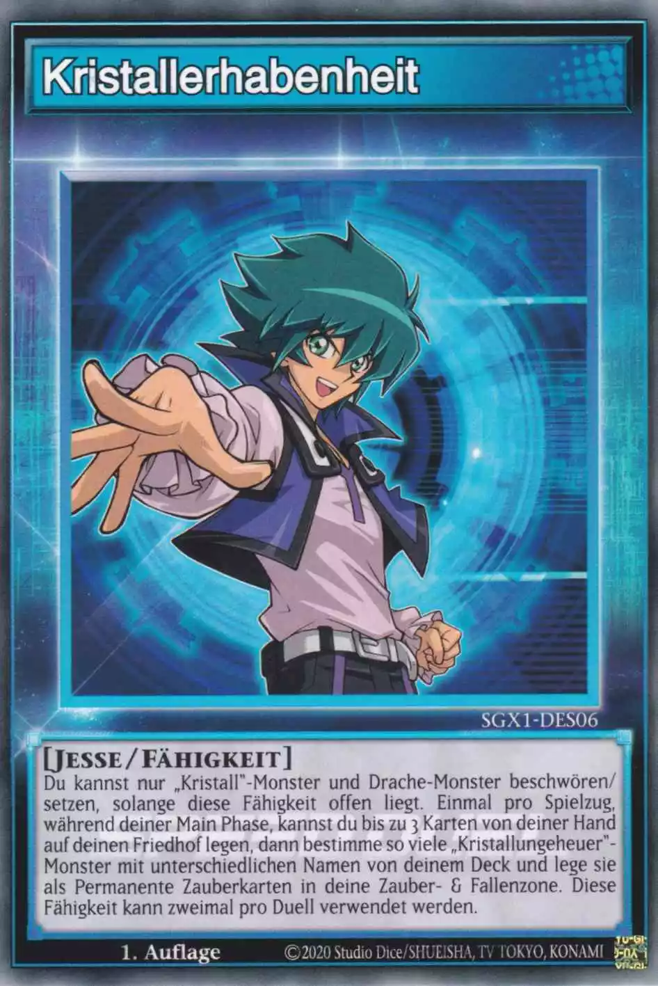Kristallerhabenheit SGX1-DES06 ist in Common Yu-Gi-Oh Karte aus Speed Duel GX Duel Academy Box 1.Auflage