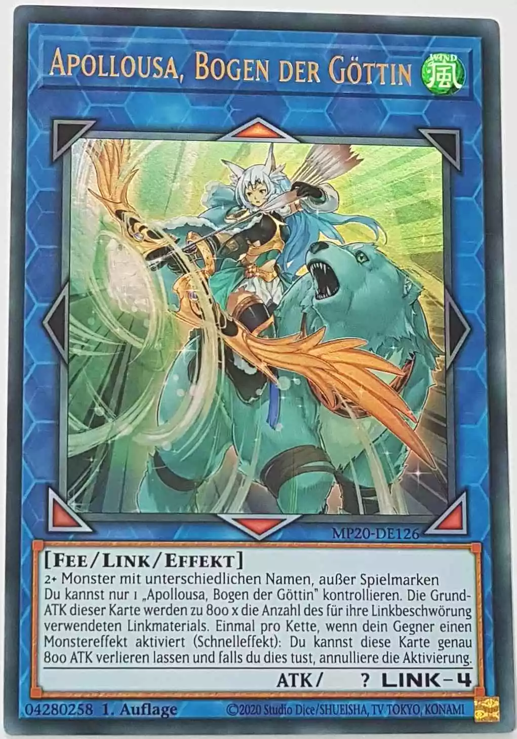 Apollousa, Bogen der Göttin MP20-DE126 ist in Ultra Rare Yu-Gi-Oh Karte aus 2020 Tin of Lost Memories 1.Auflage