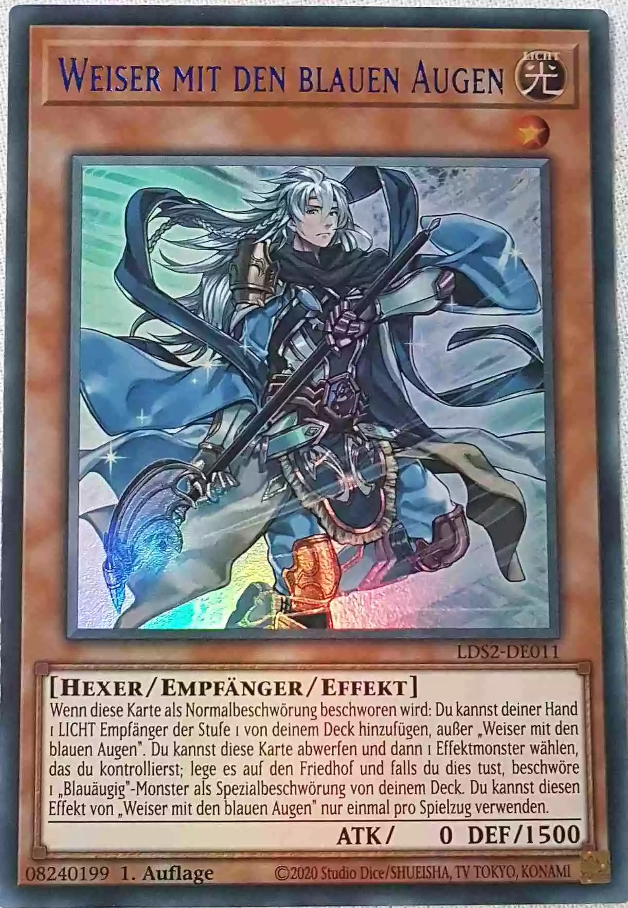 Weiser mit den blauen Augen (blau) LDS2-DE011 ist in Colorful Ultra Rare Yu-Gi-Oh Karte aus Legendary Duelists: Season 2 1.Auflage