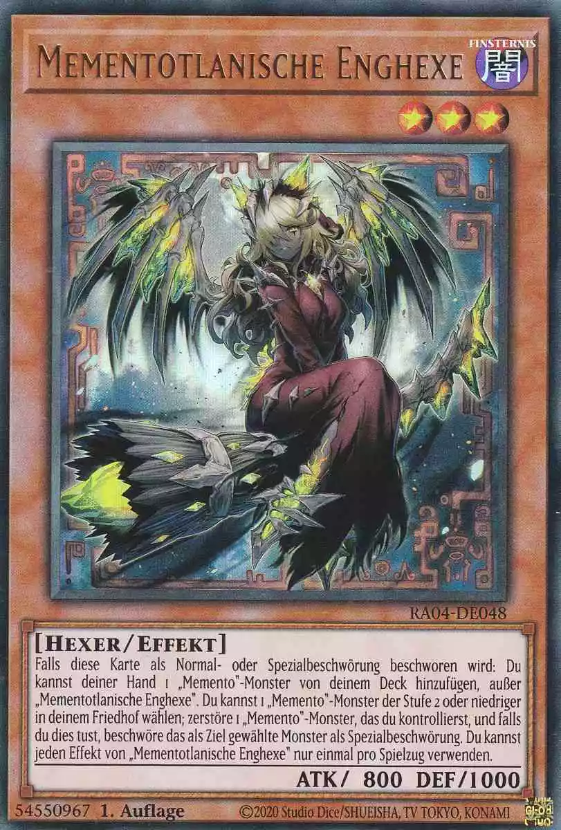 Mementotlanische Enghexe RA04-DE048 ist in Ultra Rare Yu-Gi-Oh Karte aus Quarter Century Stampede 1.Auflage