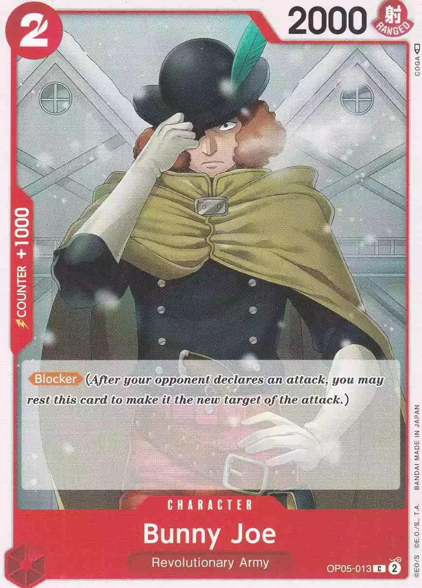 op05-013-bunny-joe-common-awakening-of-the-new-era Bunny Joe OP05-013 ist in Common. Die One Piece Karte ist aus Awakening of the New Era in Normal Art.