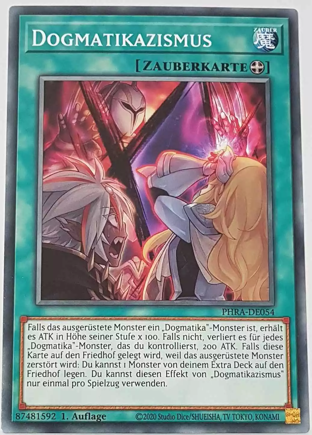 Dogmatikazismus PHRA-DE054 ist in Common Yu-Gi-Oh Karte aus Phantom Rage 1. Auflage