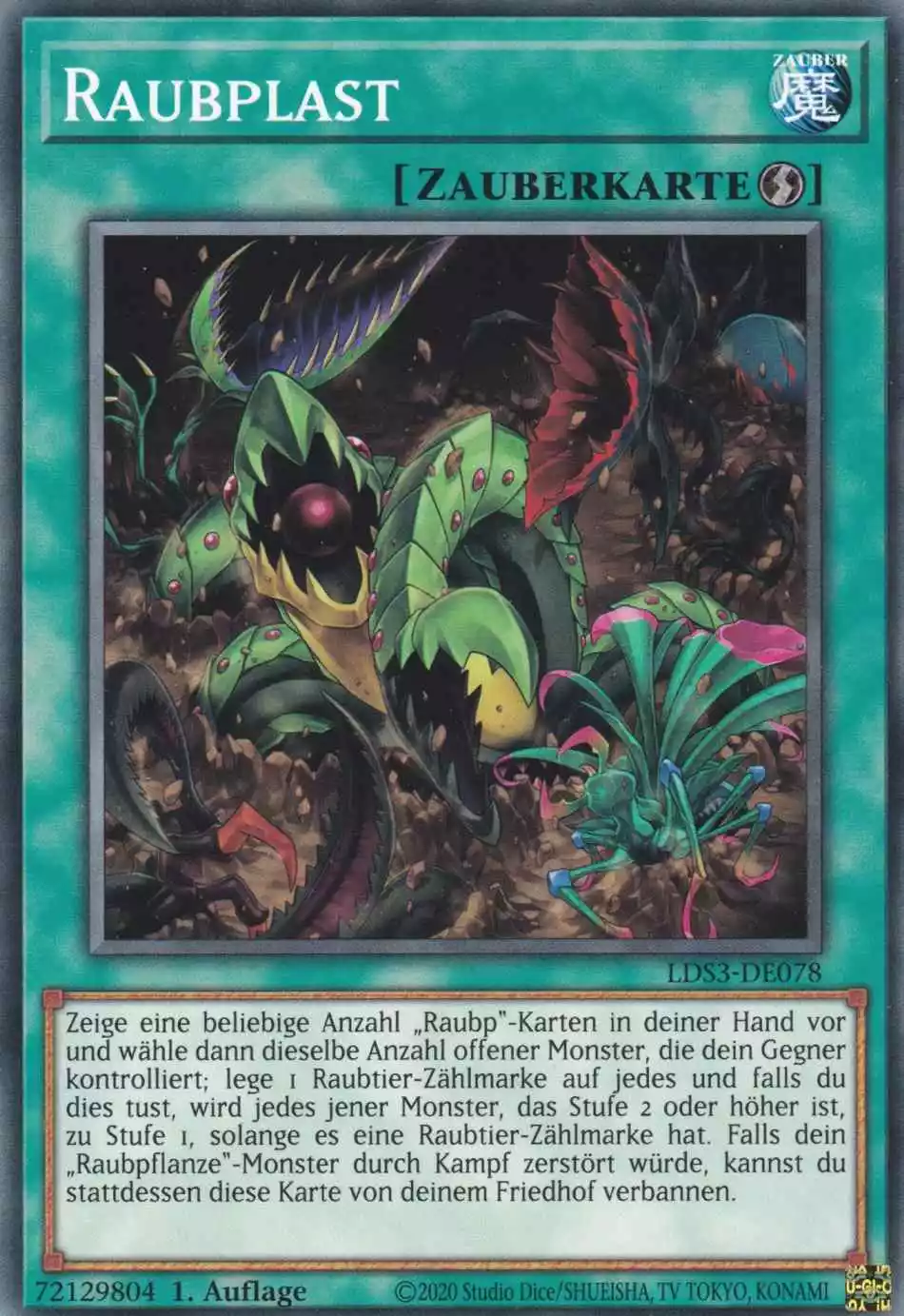 Raubplast LDS3-DE078 ist in Common Yu-Gi-Oh Karte aus Legendary Duelists Season 3 1.Auflage