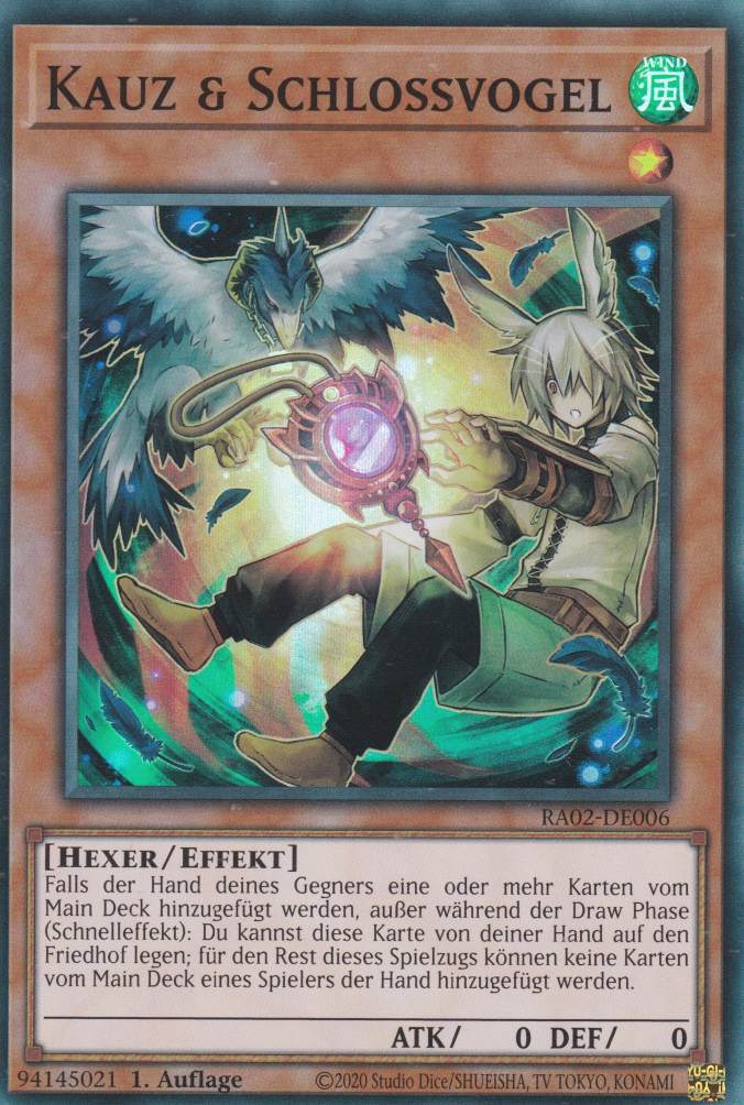 Kauz & Schlossvogel (alternativ art) RA02-DE006 ist in Super Rare Yu-Gi-Oh Karte aus 25th Anniversary Rarity Collection 2 1.Auflage