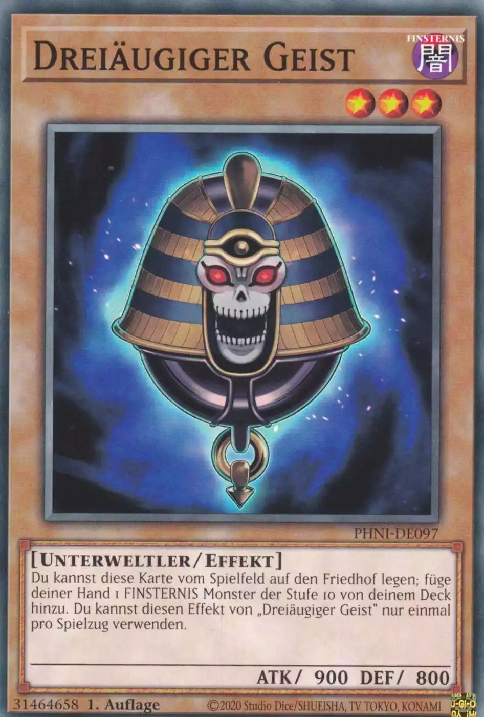 Dreiäugiger Geist PHNI-DE097 ist in Common Yu-Gi-Oh Karte aus Phantom Nightmare 1.Auflage