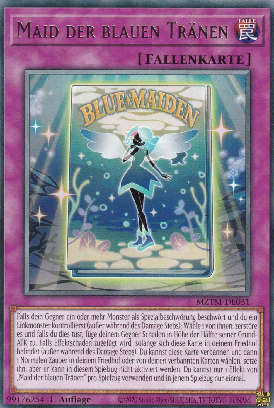 Maid der blauen Tränen MZTM-DE031 ist in Rare Yu-Gi-Oh Karte aus Maze of the Master 1.Auflage