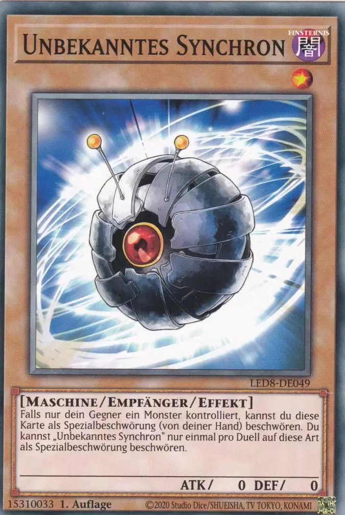 Unbekanntes Synchron LED8-DE049 ist in Common Yu-Gi-Oh Karte aus Legendary Duelists Synchro Storm 1.Auflage