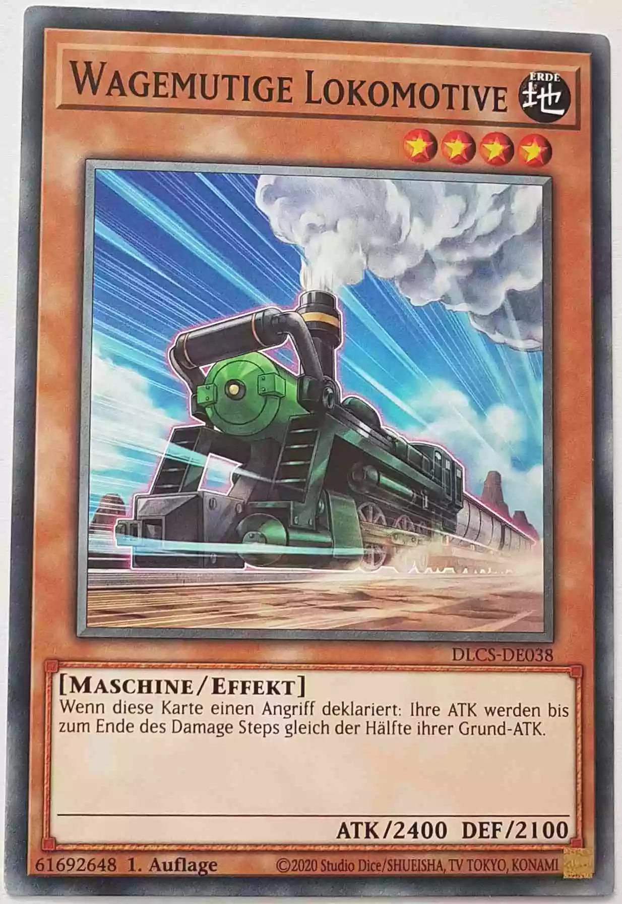 Wagemutige Lokomotive DLCS-DE038 ist in Common Yu-Gi-Oh Karte aus Dragons of Legend The Complete Series 1.Auflage