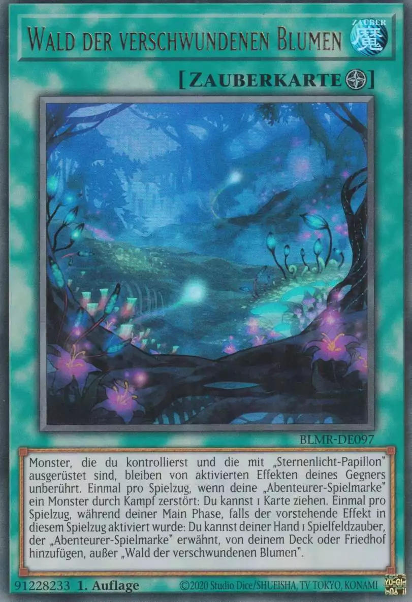 Wald der verschwundenen Blumen BLMR-DE097 ist in Ultra Rare Yu-Gi-Oh Karte aus Battles of Legend Monstrous Revenge 1.Auflage