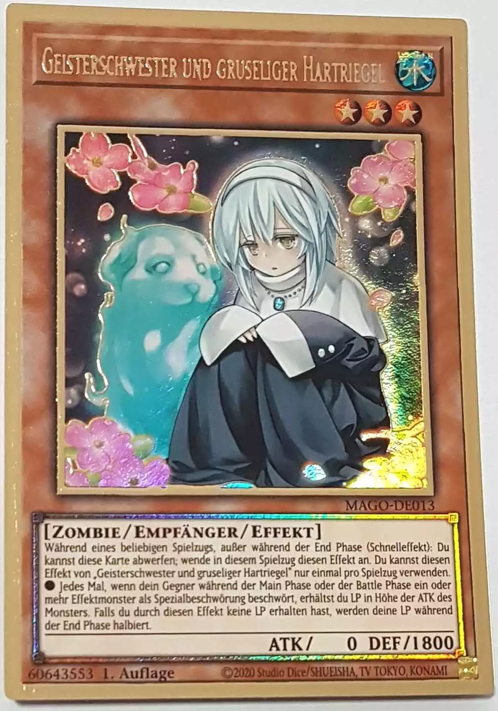 Geisterschwester und gruseliger Hartriegel MAGO-DE013 ist in Premium Gold Rare Yu-Gi-Oh Karte aus Maximum Gold 1. Auflage