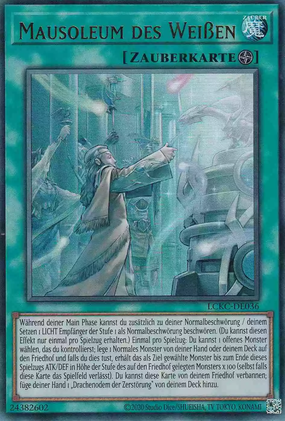 Mausoleum des Weißen LCKC-DE036 ist in Ultra Rare Yu-Gi-Oh Karte aus Legendary Collection Kaiba unlimitiert