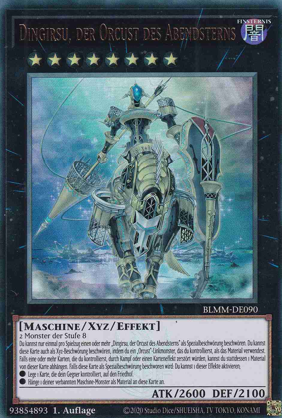 Dingirsu, der Orcust des Abendsterns BLMM-DE090 ist in Ultra Rare Yu-Gi-Oh Karte aus Battles of Legend Monster Mayhem 1.Auflage