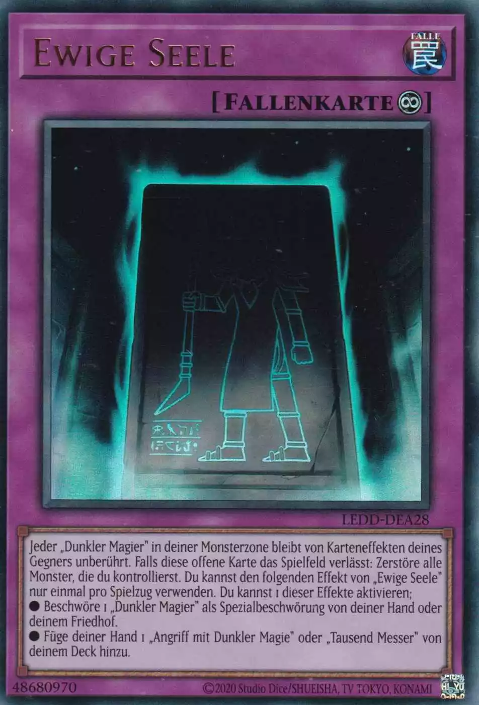 Ewige Seele LEDD-DEA28 ist in Ultra Rare Yu-Gi-Oh Karte aus Legendary Dragon Decks unlimitiert