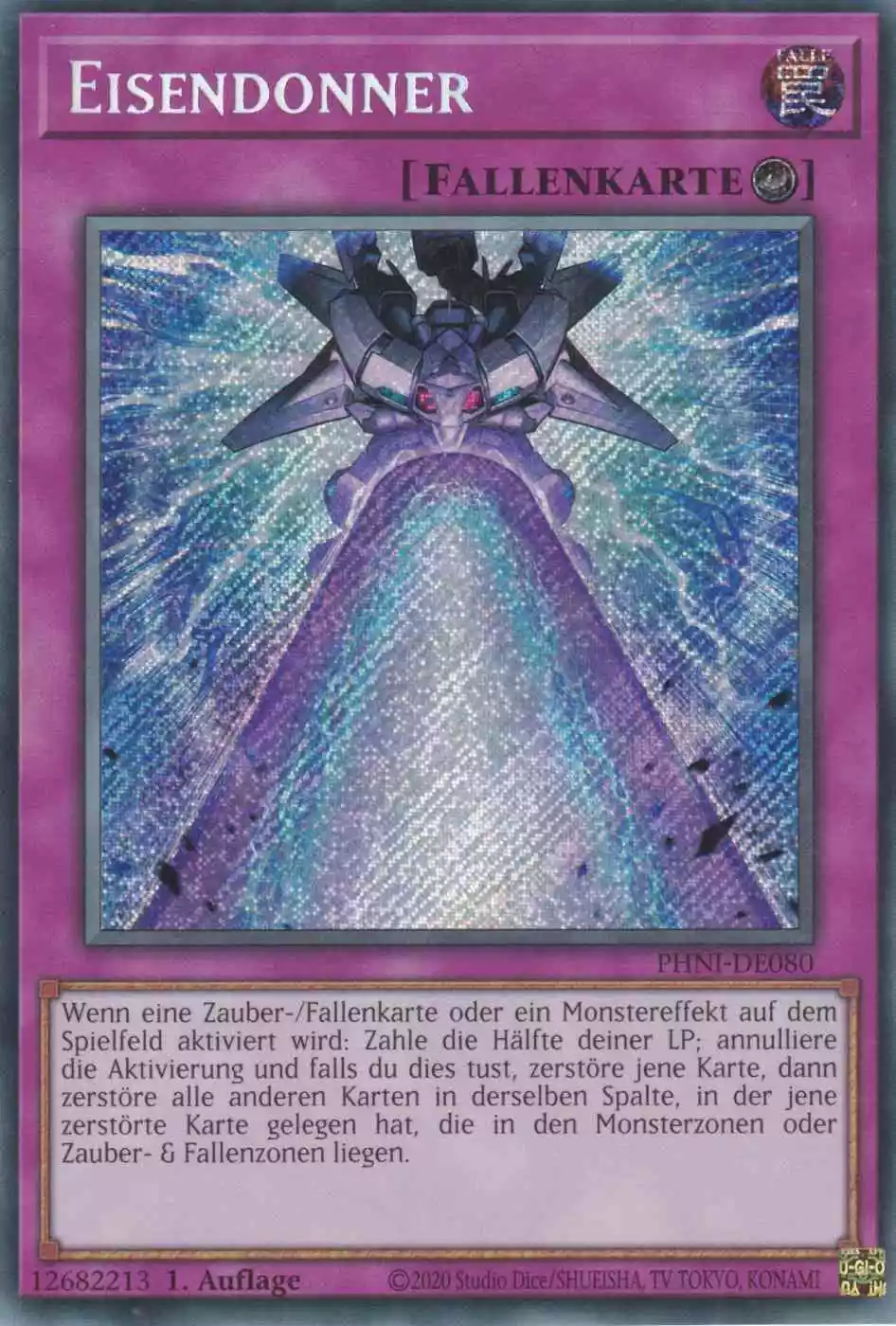 Eisendonner PHNI-DE080 ist in Secret Rare Yu-Gi-Oh Karte aus Phantom Nightmare 1.Auflage