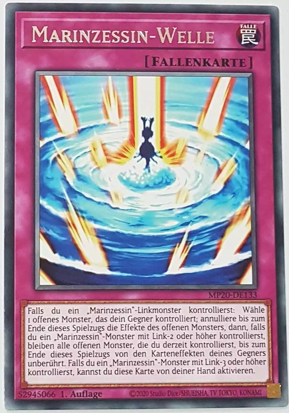 mp20-de133-marinzessin-welle-rare Marinzessin-Welle MP20-DE133 ist in Rare Yu-Gi-Oh Karte aus 2020 Tin of Lost Memories 1.Auflage