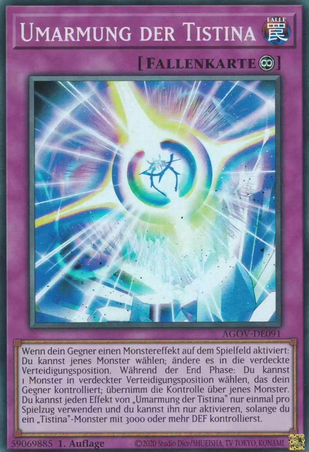 Umarmung der Tistina AGOV-DE091 ist in Super Rare Yu-Gi-Oh Karte aus Age of Overlord 1.Auflage