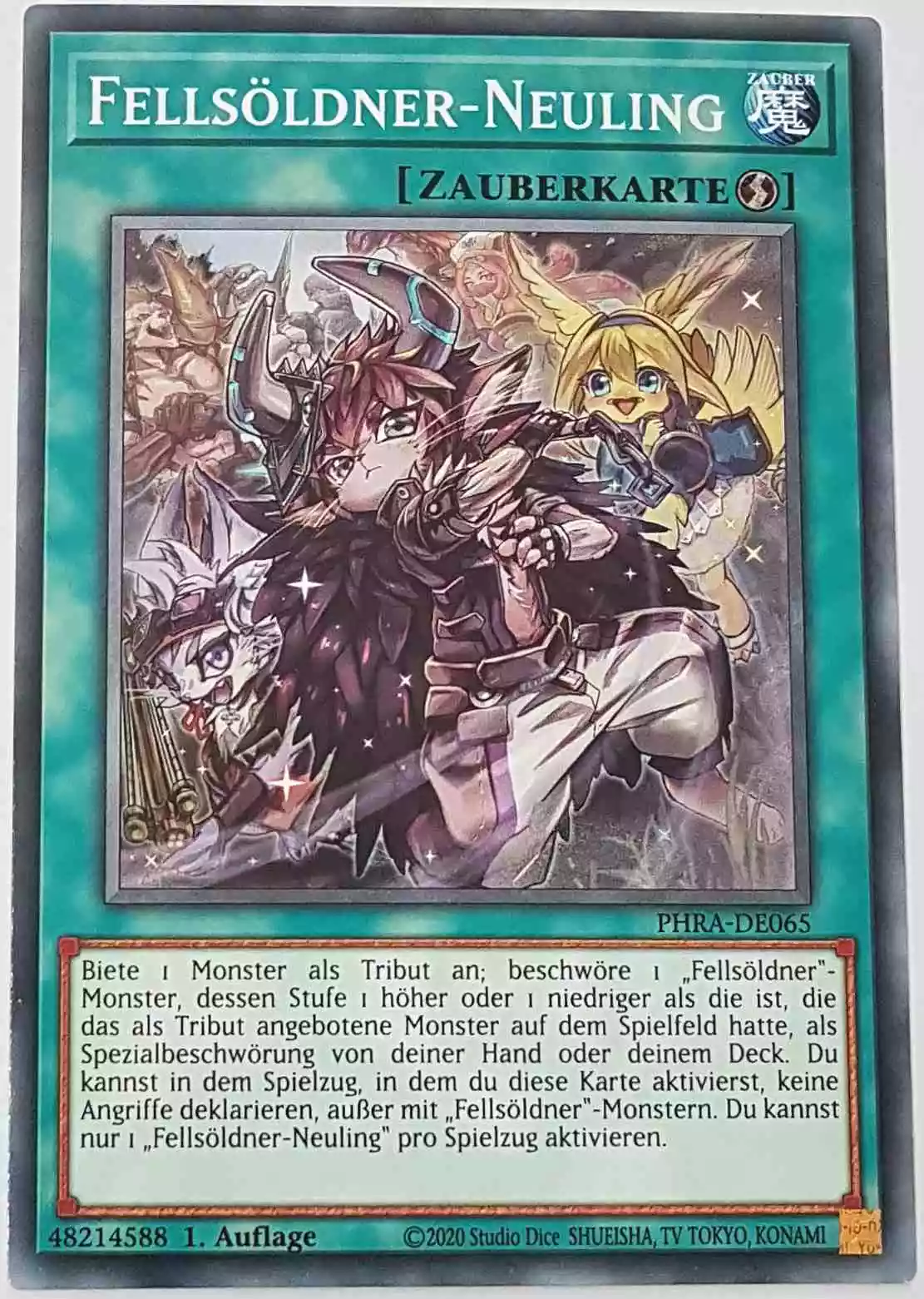 Fellsöldner-Neuling PHRA-DE065 ist in Common Yu-Gi-Oh Karte aus Phantom Rage 1. Auflage