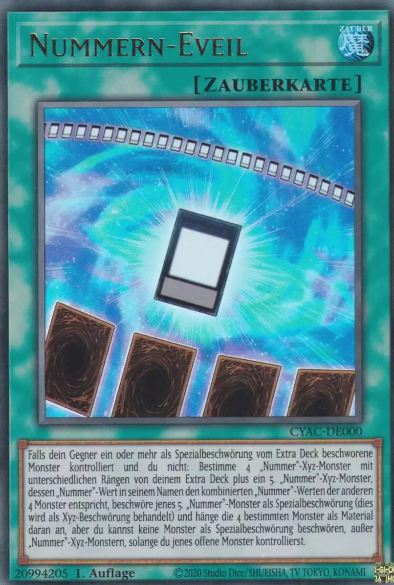 Nummern-Eveil CYAC-DE000 ist in Ultra Rare Yu-Gi-Oh Karte aus Cyberstorm Access 1.Auflage