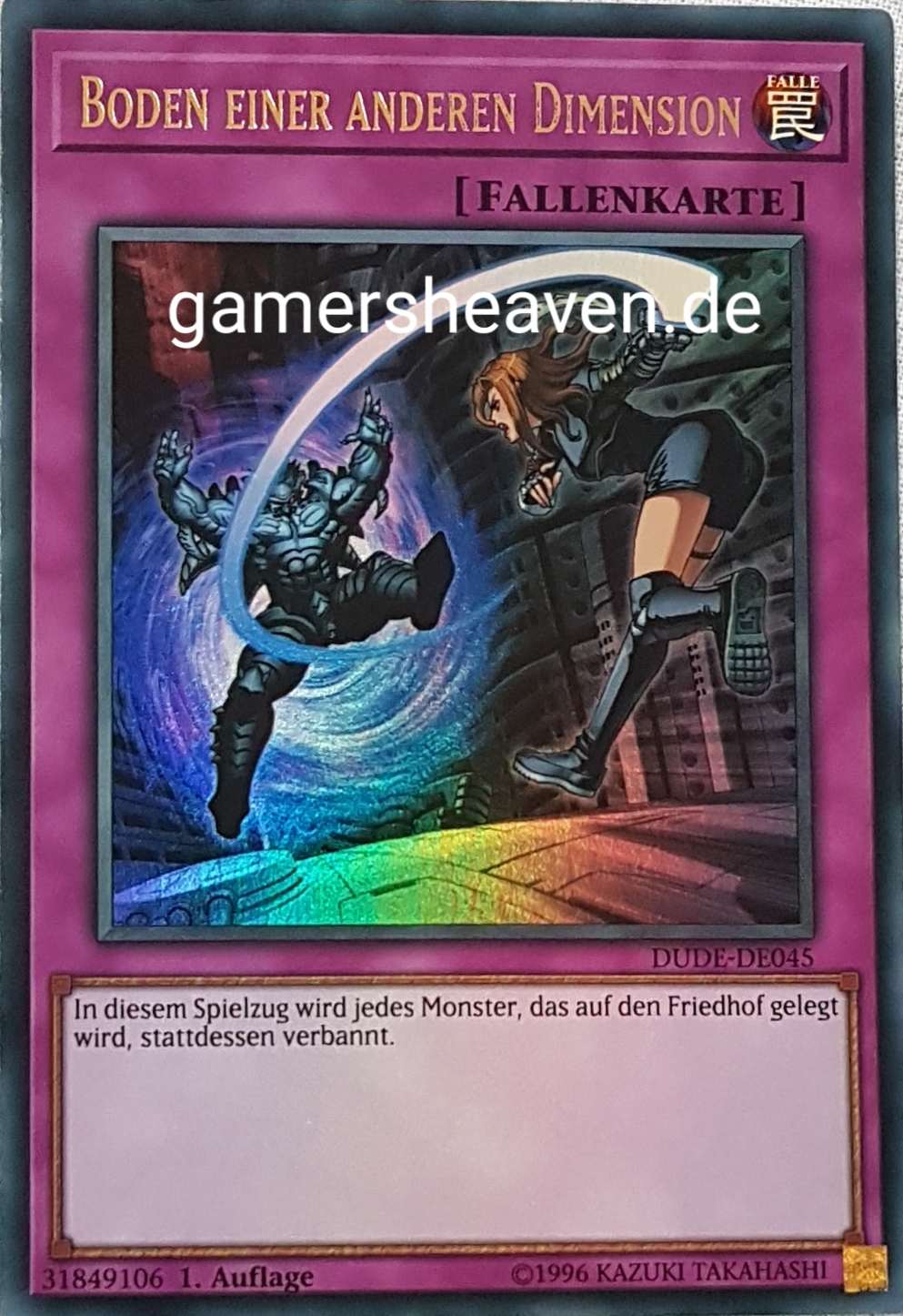 Boden einer anderen Dimension DUDE-DE045 ist in Ultra Rare aus Duel Devastator 1.Auflage