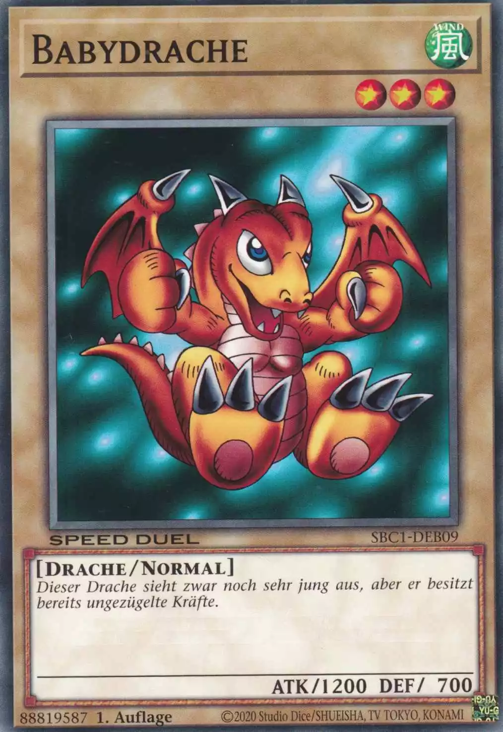 Babydrache SBC1-DEB09 ist in Common Yu-Gi-Oh Karte aus Streets of Battle City 1.Auflage
