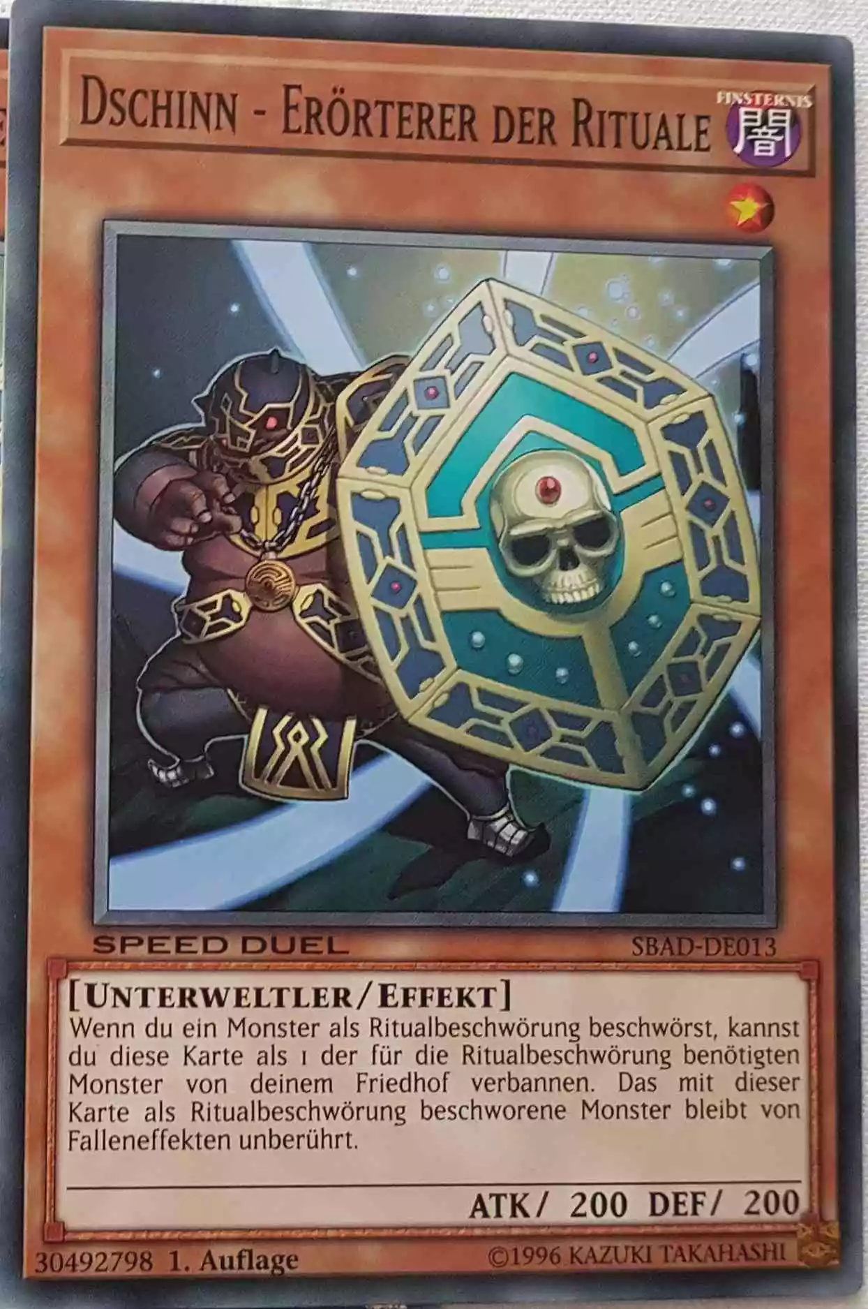 Dschinn - Erörterer der Rituale SBAD-DE013 ist in Common Yu-Gi-Oh Karte aus Speed Duel Attack from the Deep 1. Auflage