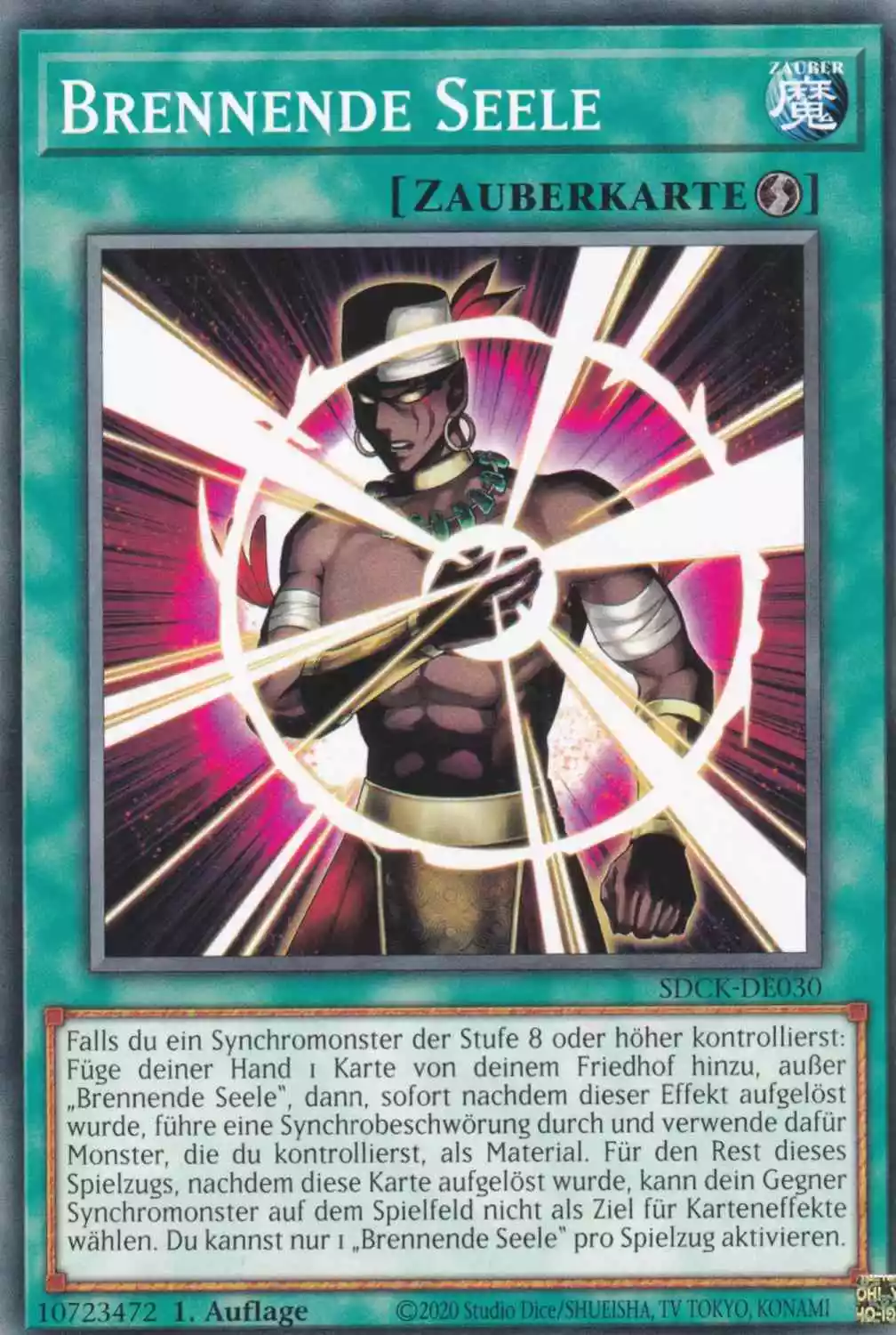 Brennende Seele SDCK-DE030 ist in Common Yu-Gi-Oh Karte aus The Crimson King 1.Auflage