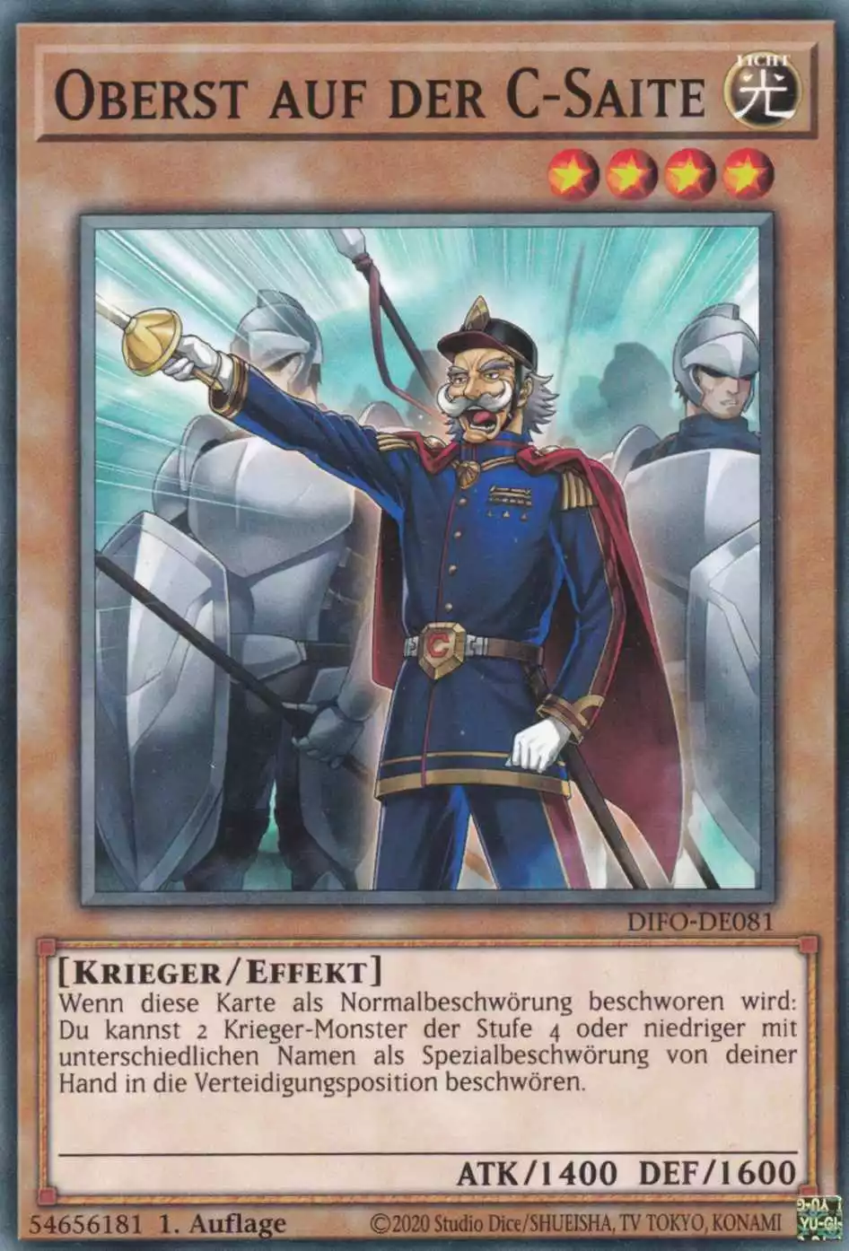Oberst auf der C-Saite DIFO-DE081 ist in Common Yu-Gi-Oh Karte aus Dimension Force 1.Auflage