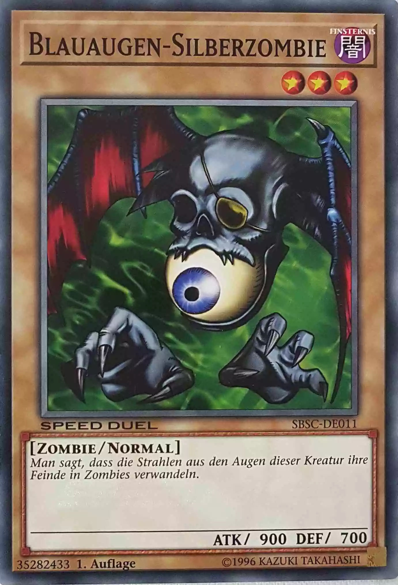 Blauäugiger Silberzombie SBSC-DE011 ist in Common Yu-Gi-Oh Karte aus Speed Duel Scars of Battle 1. Auflage