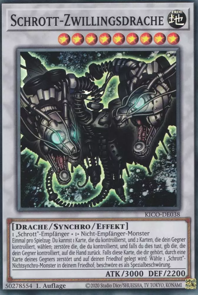 kico-de038-schrott-zwillingsdrache-super-rare-king-s-court Schrott-Zwillingsdrache KICO-DE038 ist in Super Rare Yu-Gi-Oh Karte aus King's Court 1.Auflage