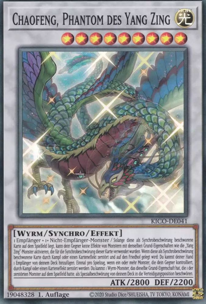 Chaofeng, Phantom des Yang Zing KICO-DE041 ist in Super Rare Yu-Gi-Oh Karte aus King's Court 1.Auflage