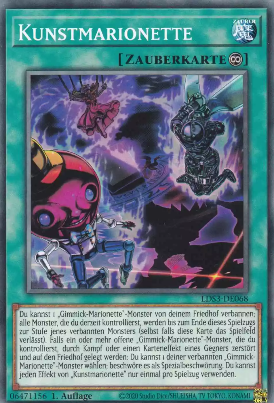 lds3-de068-kunstmarionette-common-legendary-duelists-season-3 Kunstmarionette LDS3-DE068 ist in Common Yu-Gi-Oh Karte aus Legendary Duelists Season 3 1.Auflage