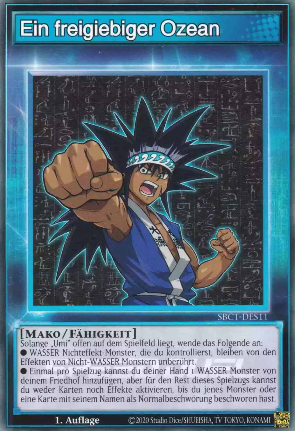 Ein freigiebiger Ozean SBC1-DES11 ist in Common Yu-Gi-Oh Karte aus Streets of Battle City 1.Auflage