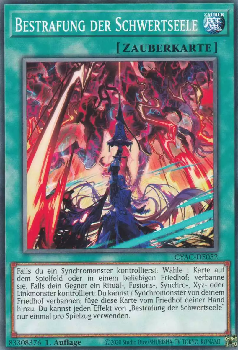 Bestrafung der Schwertseele CYAC-DE052 ist in Common Yu-Gi-Oh Karte aus Cyberstorm Access 1.Auflage