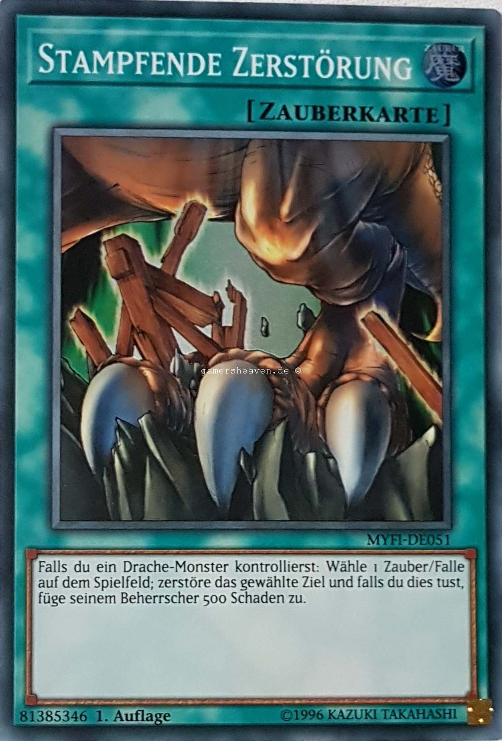 Stampfende Zerstörung MYFI-DE051 ist in Super Rare aus Mystic Fighters 1.Auflage