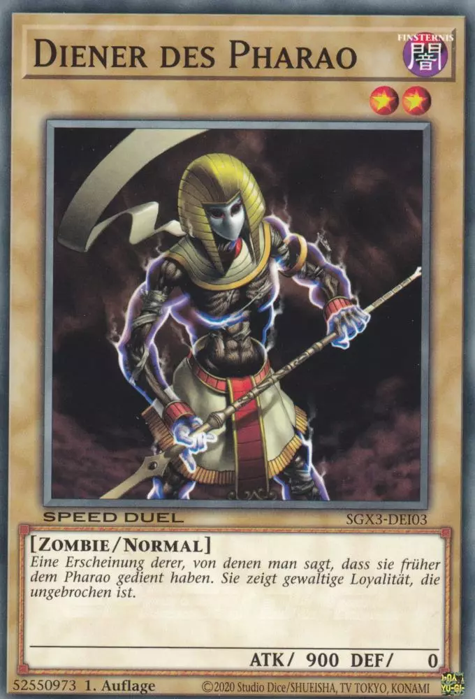 Diener des Pharao SGX3-DEI03 ist in Common Yu-Gi-Oh Karte aus Speed Duel GX: Duelists of Shadows 1.Auflage