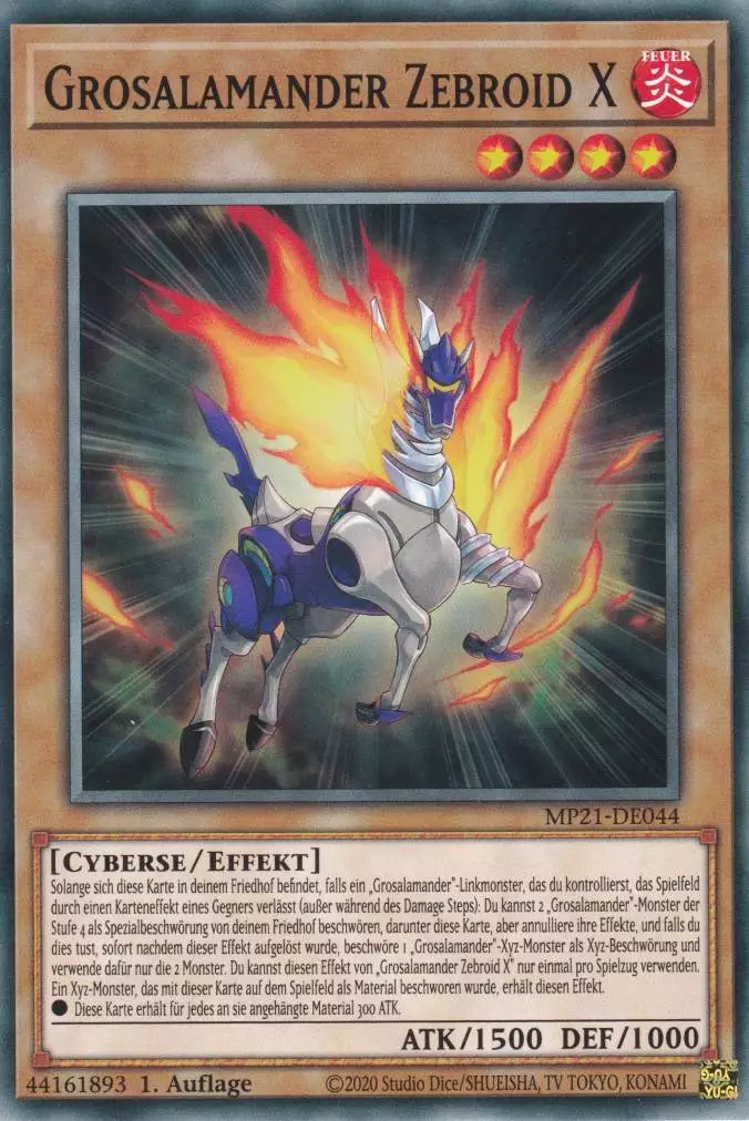 Grosalamander Zebroid X MP21-DE044 ist in Common Yu-Gi-Oh Karte aus Tin of Ancient Battles 1.Auflage