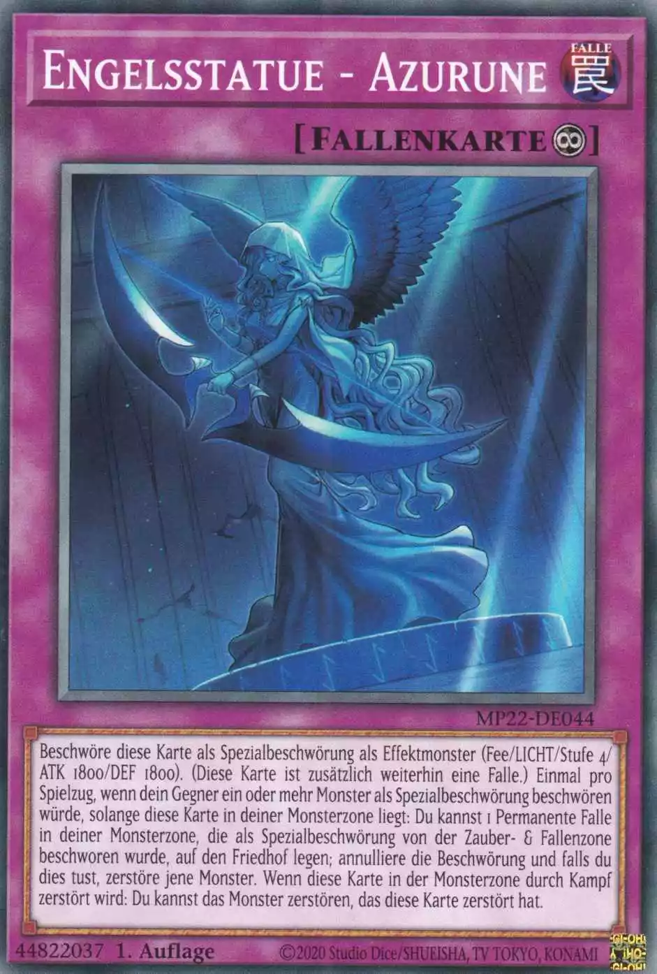 Engelsstatue - Azurune MP22-DE044 ist in Common Yu-Gi-Oh Karte aus Tin of the Pharaoh’s Gods 1.Auflage