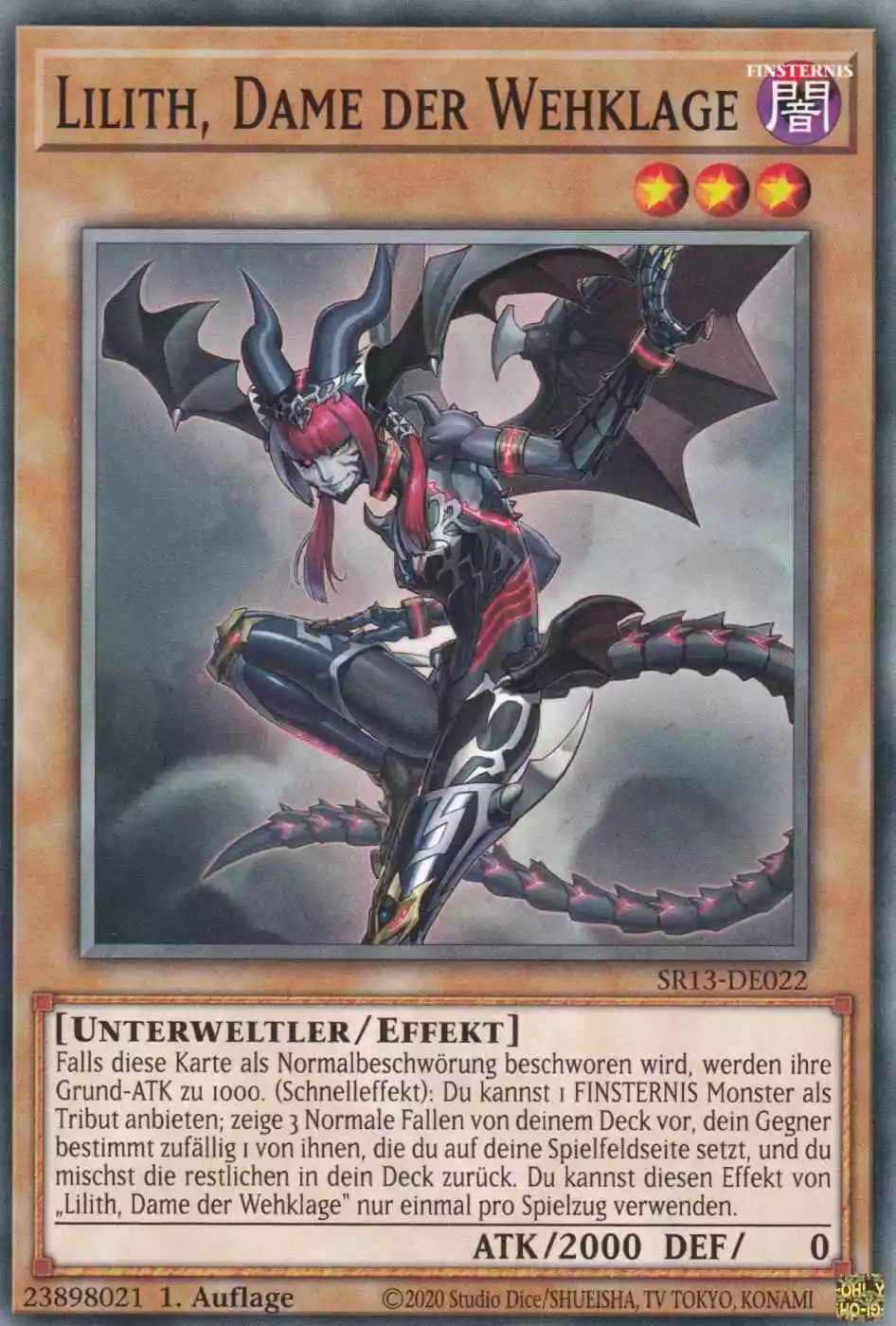 Lilith, Dame der Wehklage SR13-DE022 ist in Common Yu-Gi-Oh Karte aus Dark World 1.Auflage