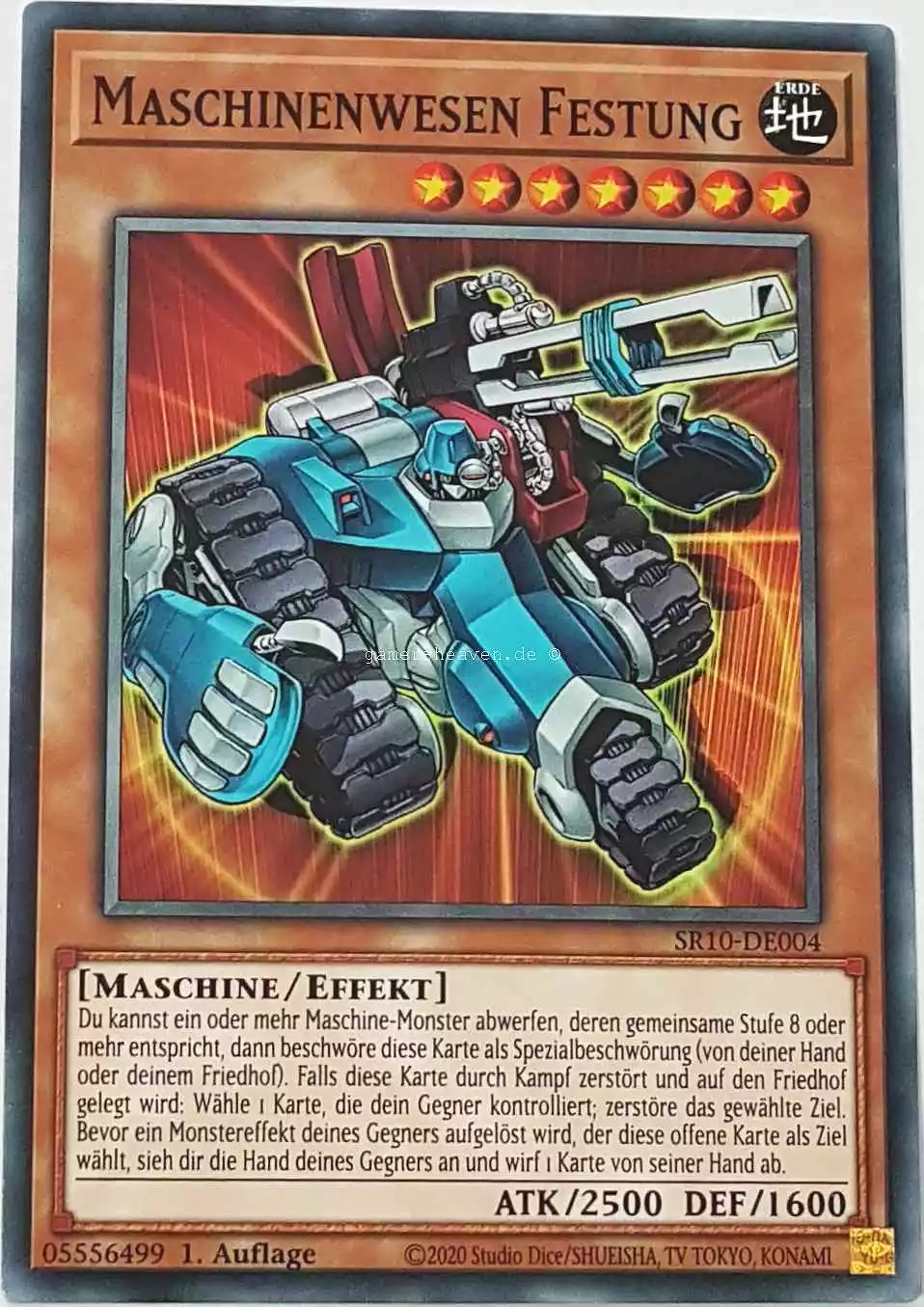 Maschinenwesen Festung SR10-DE004 ist in Common Yu-Gi-Oh Karte aus Structure Deck: Mechanized Madness 1.Auflage