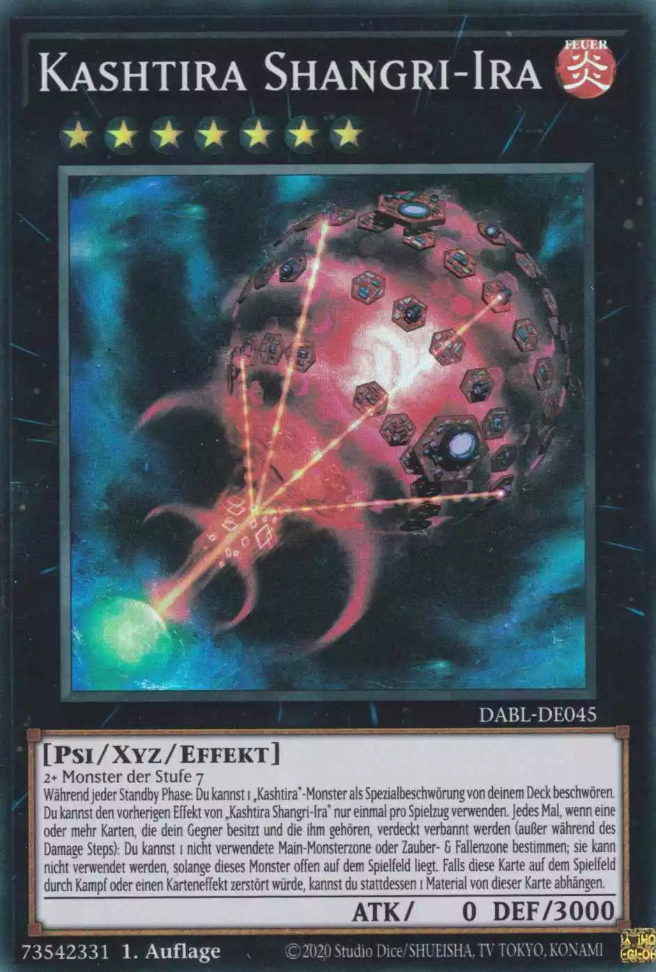 Kashtira Shangri-Ira DABL-DE045 ist in Super Rare Yu-Gi-Oh Karte aus Darkwing Blast 1.Auflage