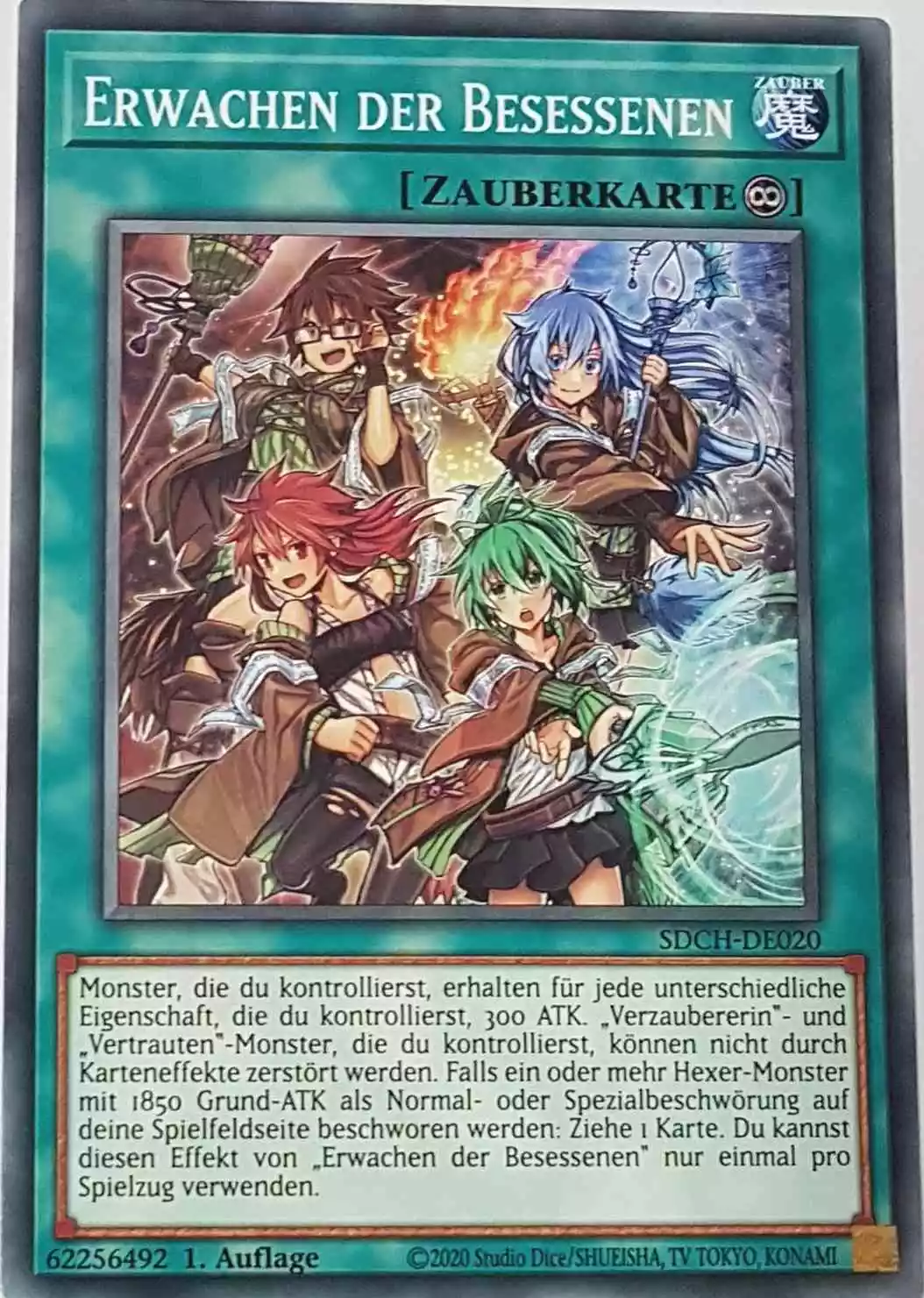 Erwachen der Besessenen SDCH-DE020 ist in Common Yu-Gi-Oh Karte aus Spirit Charmers 1. Auflage