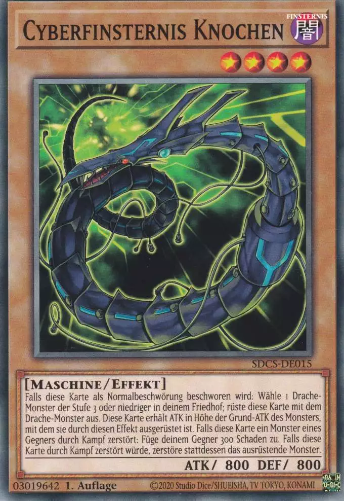 Cyberfinsternis Knochen SDCS-DE015 ist in Common Yu-Gi-Oh Karte aus Cyber Strike 1.Auflage
