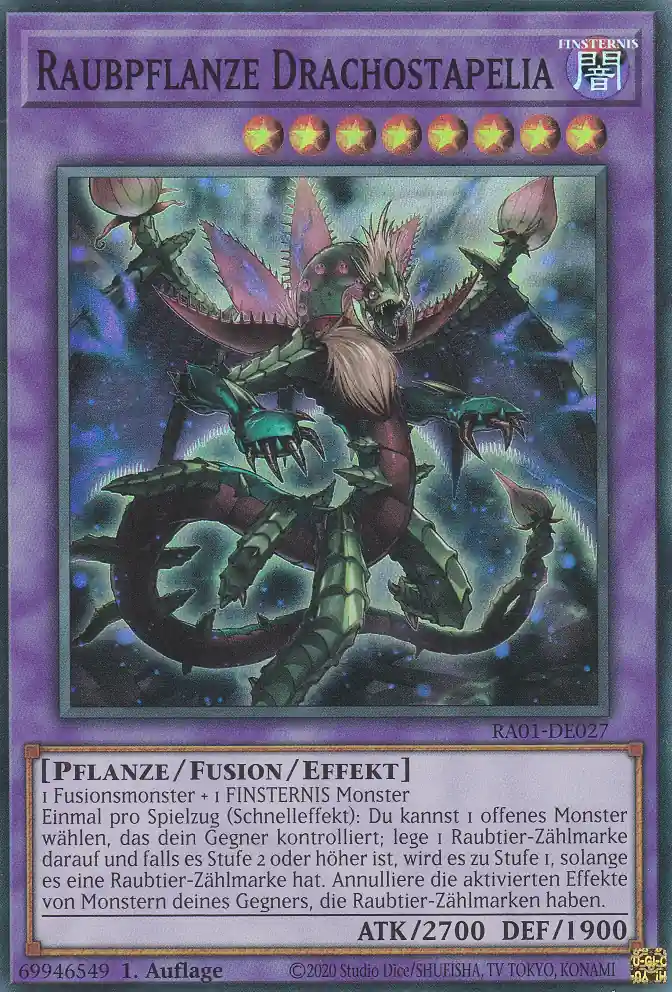 Raubpflanze Drachostapelia RA01-DE027 ist in Super Rare Yu-Gi-Oh Karte aus 25th Anniversary Rarity Collection 1.Auflage